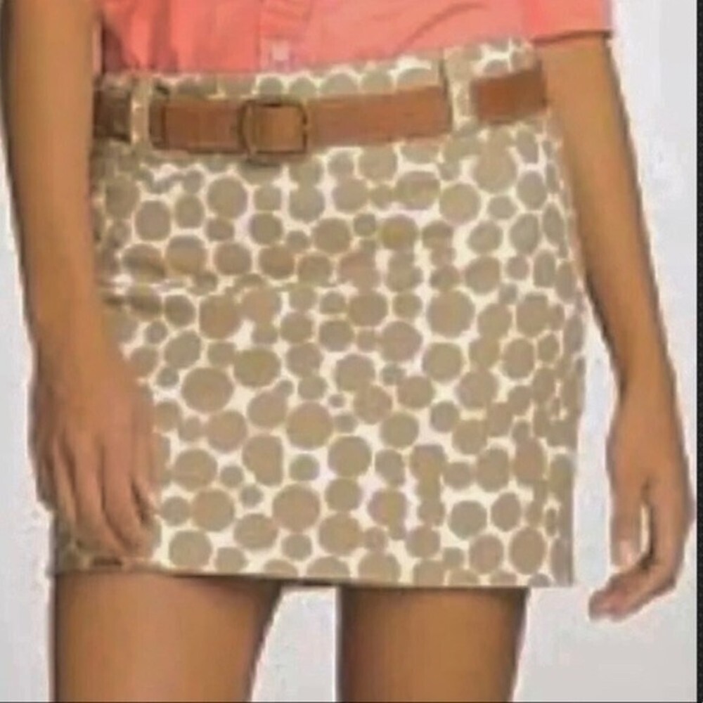J.Crew Deco Dot Mini Pencil Skirt Size 8